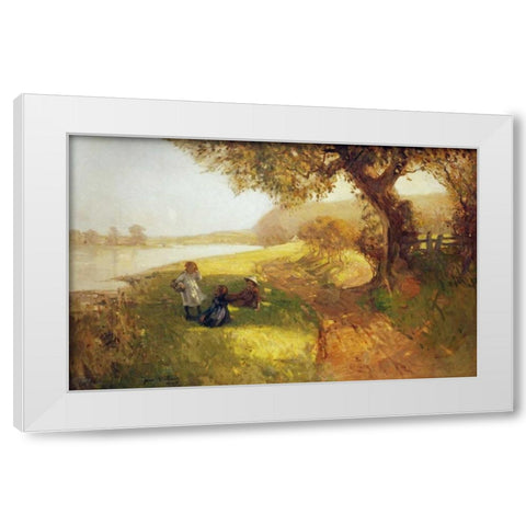Summer Day White Modern Wood Framed Art Print by Wallace, James
