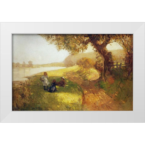 Summer Day White Modern Wood Framed Art Print by Wallace, James