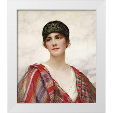 Cyrene White Modern Wood Framed Art Print by Wontner, William Clarke