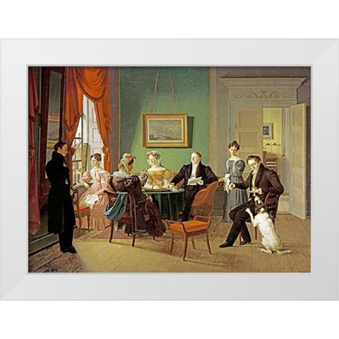 A Portrait of The SMuseumam Family White Modern Wood Framed Art Print by Baerentzen, Emilius