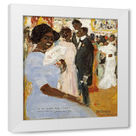 Negro Ball White Modern Wood Framed Art Print by Barradas, Rafael Perez