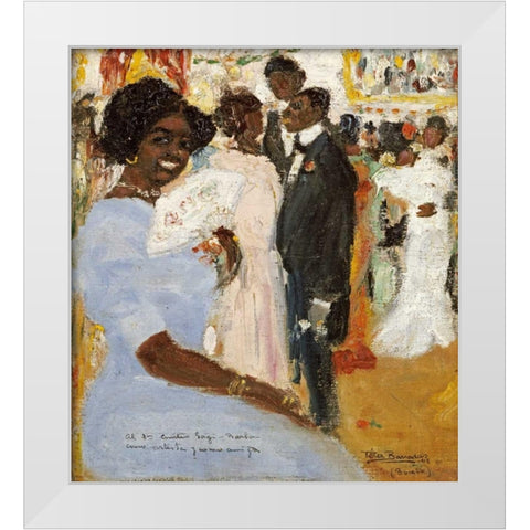 Negro Ball White Modern Wood Framed Art Print by Barradas, Rafael Perez