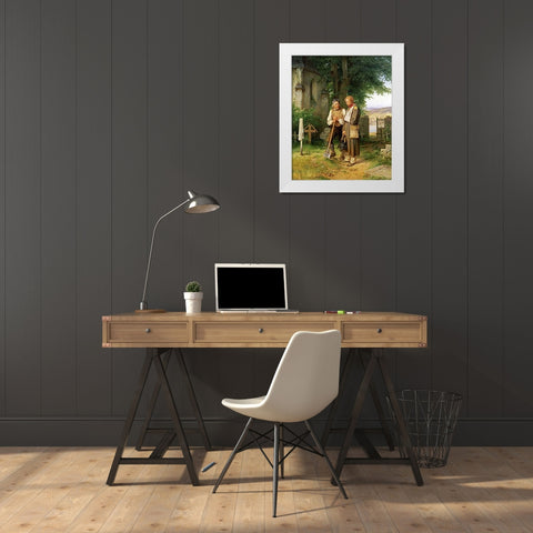 The Homecoming White Modern Wood Framed Art Print by Becker, Jacob