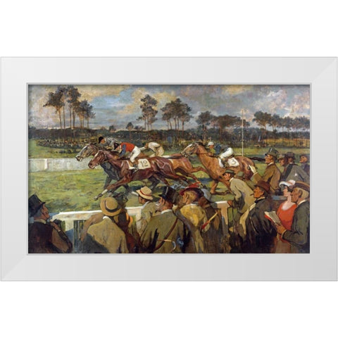 Racing, Hoppe-Garden, Berlin White Modern Wood Framed Art Print by Berlin School