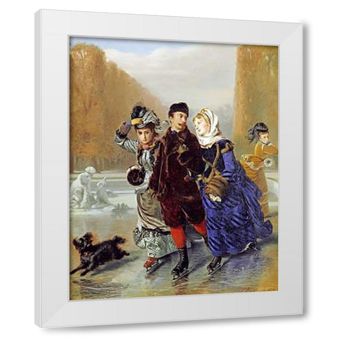 Showing a Preference White Modern Wood Framed Art Print by Boutibonne, Charles Edouard