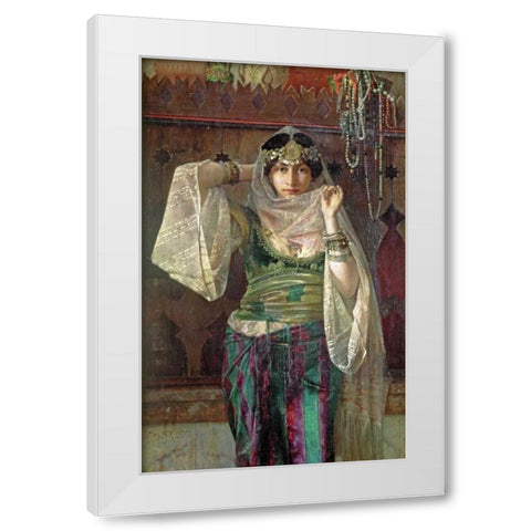 The Queen of The Harem White Modern Wood Framed Art Print by Bredt, Ferdinand Max