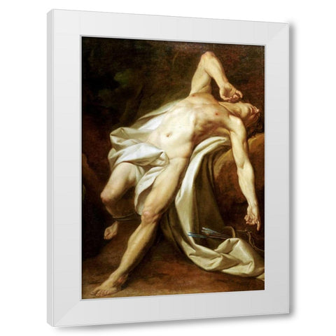 Saint Sebastian White Modern Wood Framed Art Print by Brenet, Nicolas-Guy