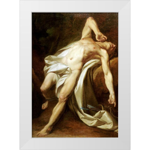 Saint Sebastian White Modern Wood Framed Art Print by Brenet, Nicolas-Guy