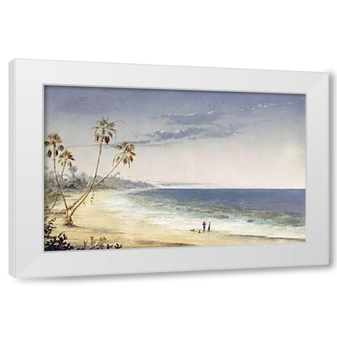Cuban Landscape White Modern Wood Framed Art Print by Brownell, Charles De Wolf