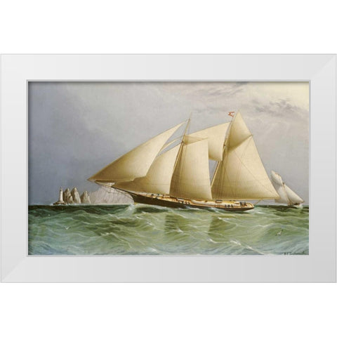 Vesta Off The Needles White Modern Wood Framed Art Print by Buttersworth, James E.