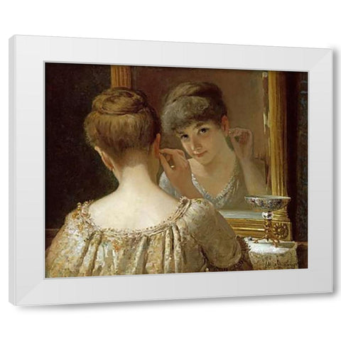 The Coquette White Modern Wood Framed Art Print by Champney, James Wells
