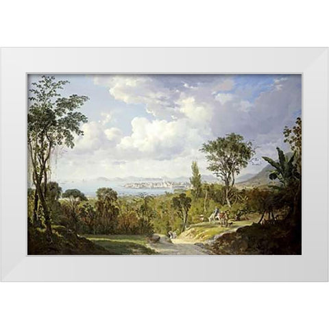 Vista General De Panama White Modern Wood Framed Art Print by Charton, Ernest
