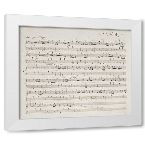Valse Opus 70 No.1 In G Flat Major White Modern Wood Framed Art Print by Chopin, Fryderyk