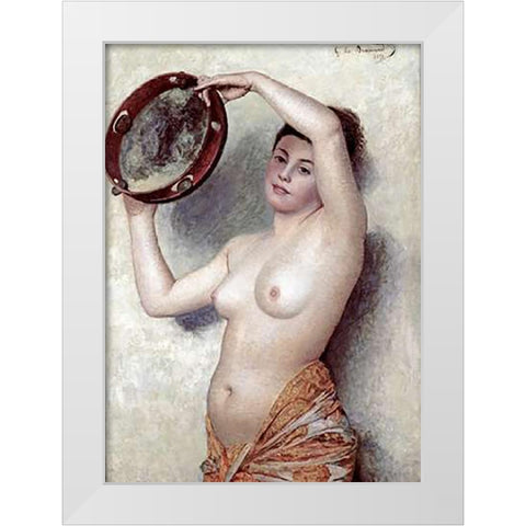 The Dancer White Modern Wood Framed Art Print by De Dramard, Georges