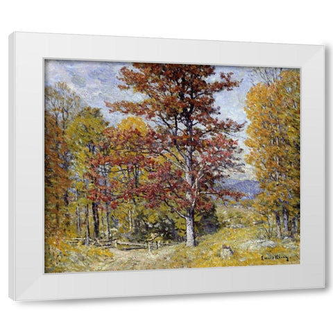 Early Autumn White Modern Wood Framed Art Print by Enneking, John Joseph