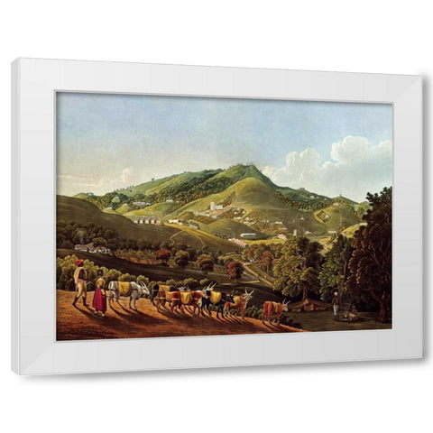 Views In India White Modern Wood Framed Art Print by Havell, Richard