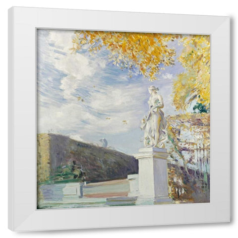 A Statue of Venus In The Garden of Versailles White Modern Wood Framed Art Print by Helleu, Paul Cesar