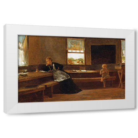 The Noon Recess White Modern Wood Framed Art Print by Homer, Winslow