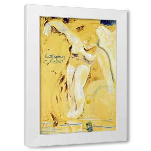The Water Sprite White Modern Wood Framed Art Print by Josephson, Ernst