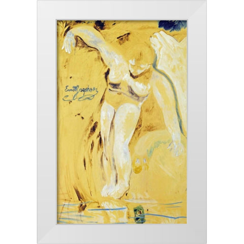 The Water Sprite White Modern Wood Framed Art Print by Josephson, Ernst