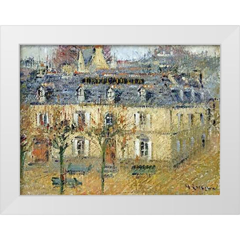 LHotel Julia a Pont-Aven White Modern Wood Framed Art Print by Loiseau, Gustave