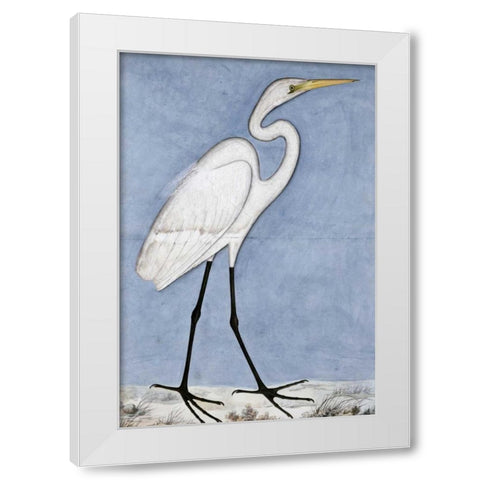 Great Egret White Modern Wood Framed Art Print by Lucknow School