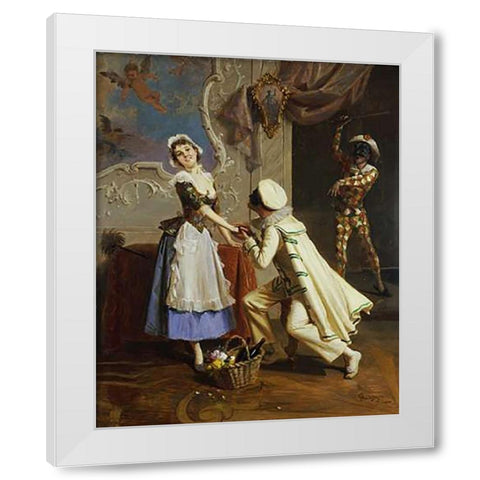 The ProVintageal White Modern Wood Framed Art Print by Mantegazza, Giacomo