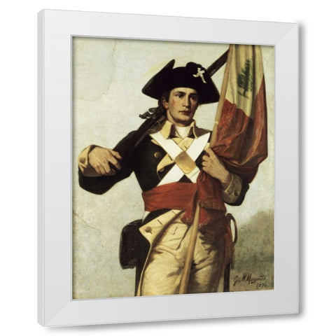 Soldier of The Revolution White Modern Wood Framed Art Print by Maynard, George Willoughby