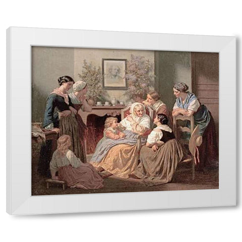 A Story of Grandfathers Glory White Modern Wood Framed Art Print by Merle, Hughes