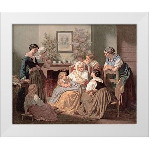 A Story of Grandfathers Glory White Modern Wood Framed Art Print by Merle, Hughes