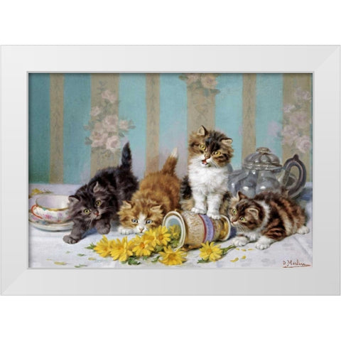 The Accident White Modern Wood Framed Art Print by Merlin, Daniel