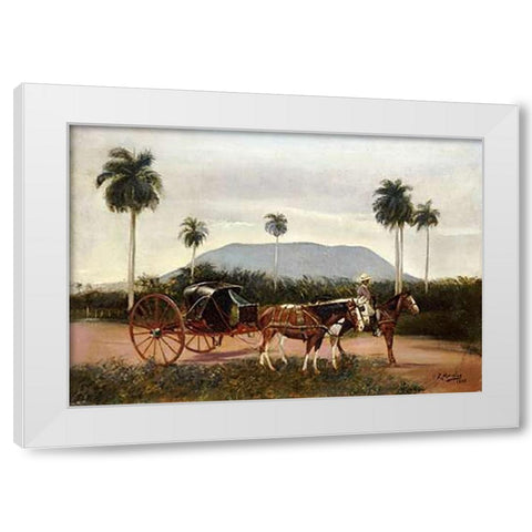 Volanta, 1916 White Modern Wood Framed Art Print by Morales, Eduardo