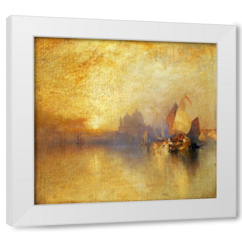 Opalescent Venice White Modern Wood Framed Art Print by Moran, Thomas