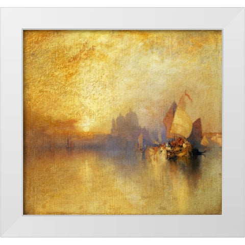 Opalescent Venice White Modern Wood Framed Art Print by Moran, Thomas