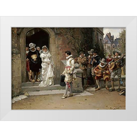 After The Wedding White Modern Wood Framed Art Print by Moreau, Adrien
