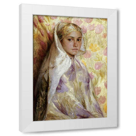 Eastern Souvenir White Modern Wood Framed Art Print by Mueller, Alexander