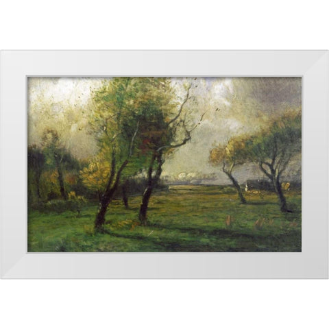 Autumn Glow White Modern Wood Framed Art Print by Murphy, J. Francis