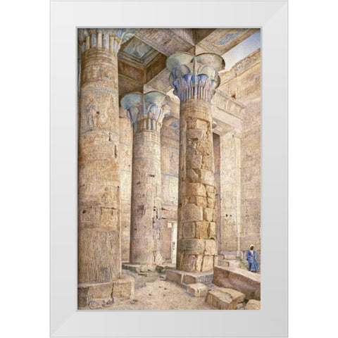The Temple of Philae, Egypt White Modern Wood Framed Art Print by Newman, Henry Roderick