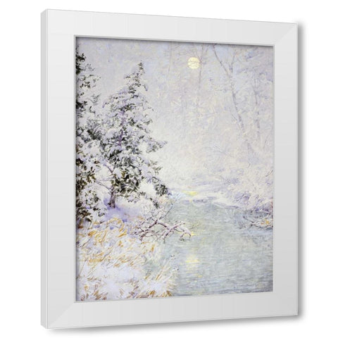 Winter Sun White Modern Wood Framed Art Print by Palmer, Walter Launt