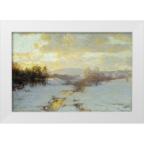Twilight White Modern Wood Framed Art Print by Palmer, Walter Launt