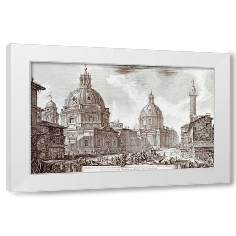 A View of Rome White Modern Wood Framed Art Print by Piranesi, Giovanni Battista