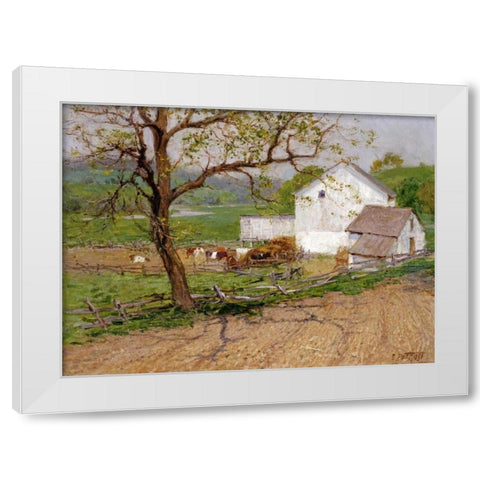Summer Day White Modern Wood Framed Art Print by Potthast, Edward Henry