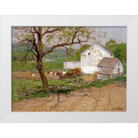 Summer Day White Modern Wood Framed Art Print by Potthast, Edward Henry
