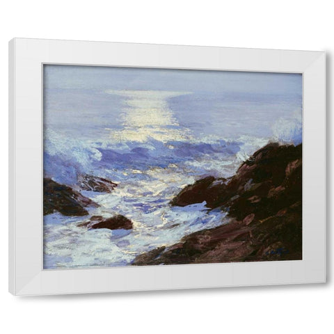 Moonlight White Modern Wood Framed Art Print by Potthast, Edward Henry