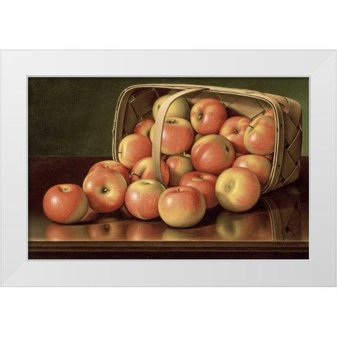 Apples White Modern Wood Framed Art Print by Prentice, Levi Wells