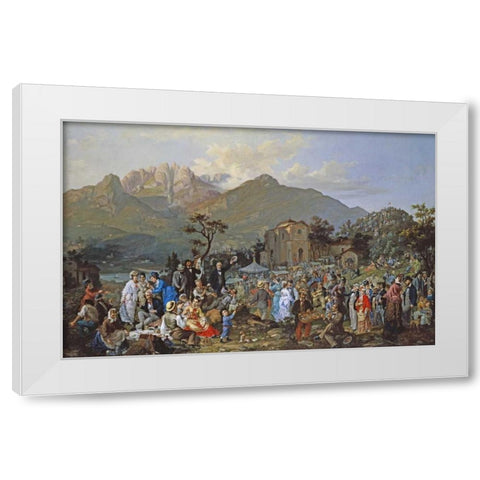 Country Fair White Modern Wood Framed Art Print by Radice, Casimiro