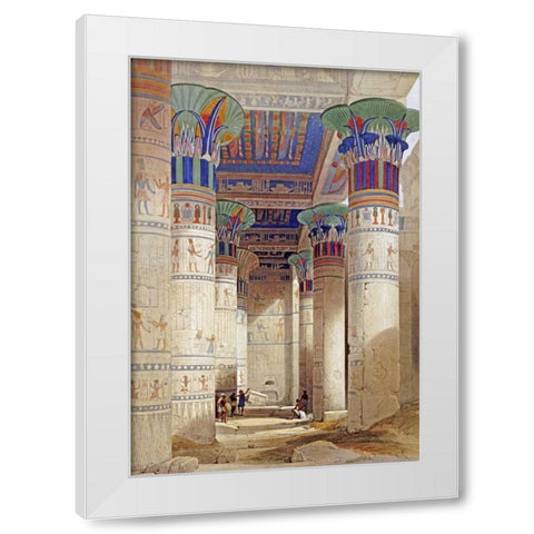 Egyptian View White Modern Wood Framed Art Print by Roberts, David
