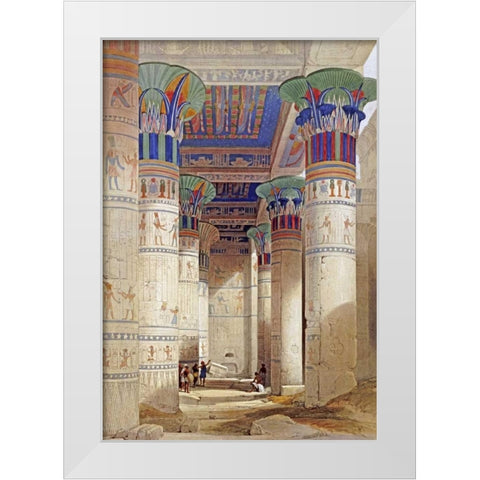Egyptian View White Modern Wood Framed Art Print by Roberts, David