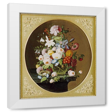 Natures Bounty II White Modern Wood Framed Art Print by Roesen, Severin