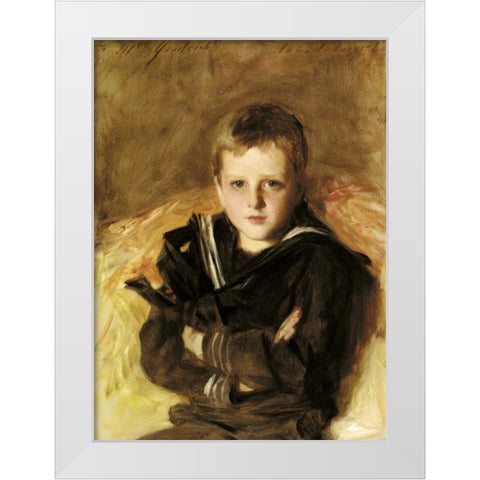 Portrait of Caspar Goodrich White Modern Wood Framed Art Print by Sargent, John Singer